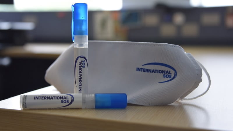 Mask and sanitiser